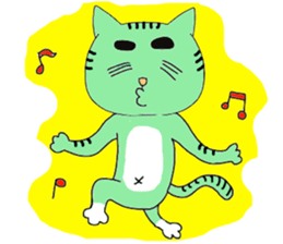 Creepy and cute cat. sticker #11707585