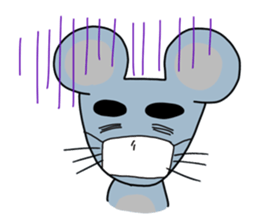 Creepy and cute cat. sticker #11707586