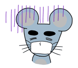 Creepy and cute cat. sticker #11707586