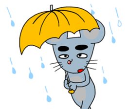 Creepy and cute cat. sticker #11707588