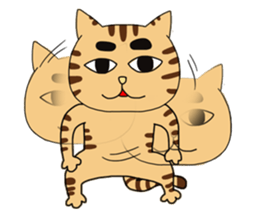 Creepy and cute cat. sticker #11707589