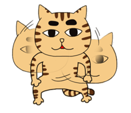 Creepy and cute cat. sticker #11707589