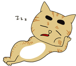 Creepy and cute cat. sticker #11707592