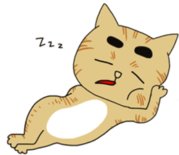 Creepy and cute cat. sticker #11707592