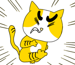 Creepy and cute cat. sticker #11707593