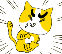 Creepy and cute cat. sticker #11707593