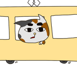 Creepy and cute cat. sticker #11707597