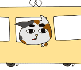 Creepy and cute cat. sticker #11707597