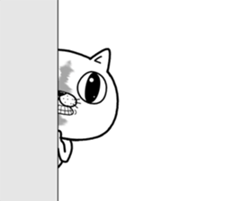 big eye cat sticker #11707674