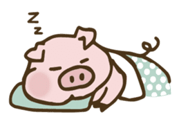 Pepin - The Lazy Pig sticker #11710809