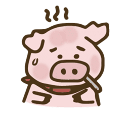 Pepin - The Lazy Pig sticker #11710828