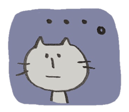 cat(stick nose) sticker #11710994