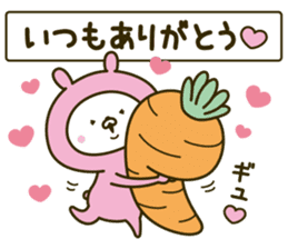 Lovely pink rabbit 3 sticker #11713497