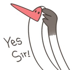 Little White Crane 2 sticker #11713792