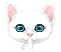 White kitty diary 3 (For overseas) sticker #11715163