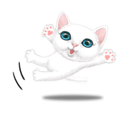 White kitty diary 3 (For overseas) sticker #11715164