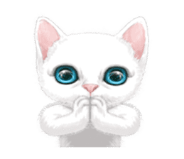 White kitty diary 3 (For overseas) sticker #11715165