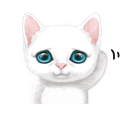 White kitty diary 3 (For overseas) sticker #11715166