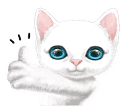 White kitty diary 3 (For overseas) sticker #11715168