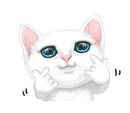 White kitty diary 3 (For overseas) sticker #11715169