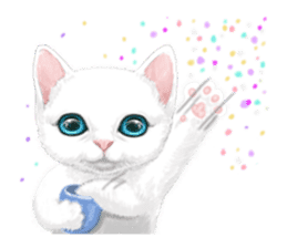 White kitty diary 3 (For overseas) sticker #11715172