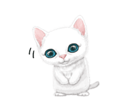 White kitty diary 3 (For overseas) sticker #11715173