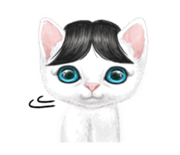 White kitty diary 3 (For overseas) sticker #11715175