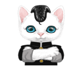 White kitty diary 3 (For overseas) sticker #11715177