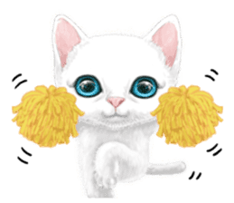 White kitty diary 3 (For overseas) sticker #11715179