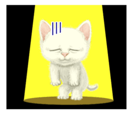 White kitty diary 3 (For overseas) sticker #11715180
