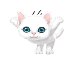 White kitty diary 3 (For overseas) sticker #11715181