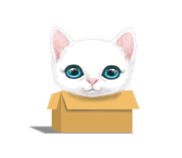 White kitty diary 3 (For overseas) sticker #11715182