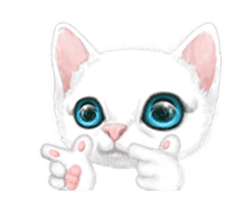 White kitty diary 3 (For overseas) sticker #11715191