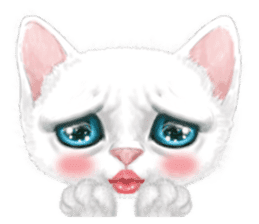 White kitty diary 3 (For overseas) sticker #11715196