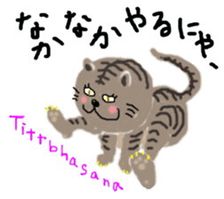 Kitten to yoga sticker #11715262