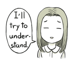 The peaceful girl [English] sticker #11716525