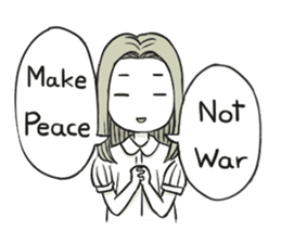 The peaceful girl [English] sticker #11716557
