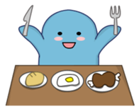 blue obake sticker #11717022