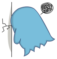 blue obake sticker #11717030