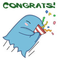 blue obake sticker #11717034