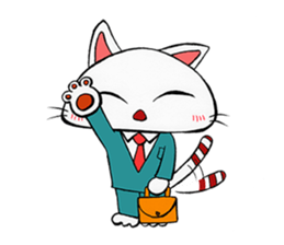 HIRA NEKO (General employee cat) sticker #11722008