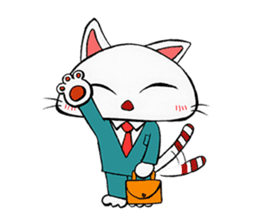 HIRA NEKO (General employee cat) sticker #11722008