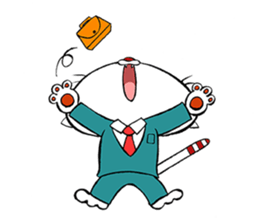 HIRA NEKO (General employee cat) sticker #11722016