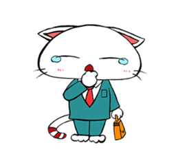 HIRA NEKO (General employee cat) sticker #11722017