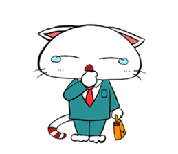 HIRA NEKO (General employee cat) sticker #11722017