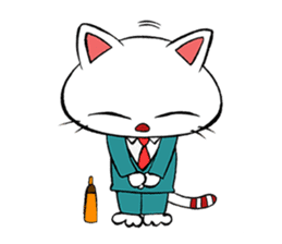 HIRA NEKO (General employee cat) sticker #11722018