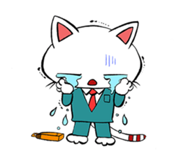 HIRA NEKO (General employee cat) sticker #11722021