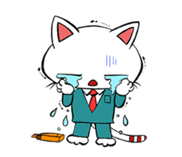 HIRA NEKO (General employee cat) sticker #11722021