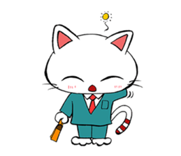 HIRA NEKO (General employee cat) sticker #11722025
