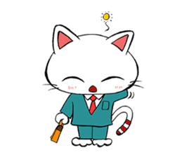 HIRA NEKO (General employee cat) sticker #11722025